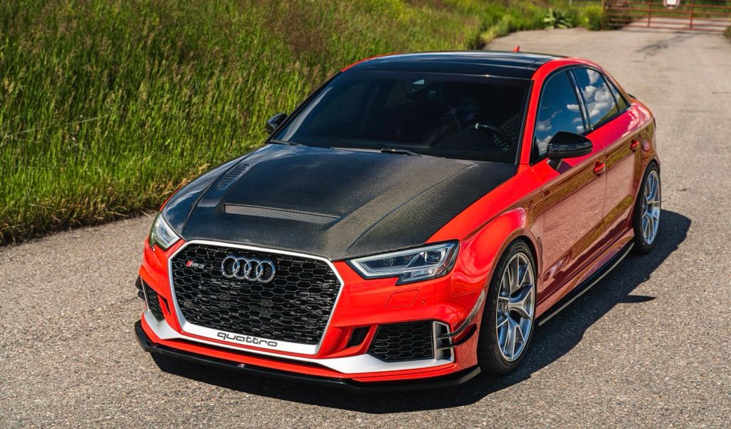 Red Metallic 2018 Audi RS 3 Sedan All-Wheel Drive 7-Speed Automatic
