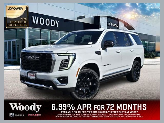 Glacier White Tricoat 2026 GMC Yukon SUV / Crossover Four-Wheel Drive