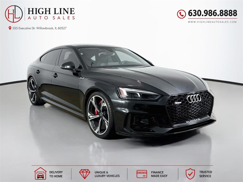 Black Metallic 2019 Audi RS 5 Sportback Sedan All-Wheel Drive 8-Speed Automatic