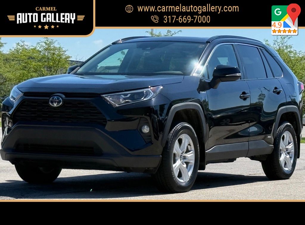 Midnight Black Metallic 2020 Toyota RAV4 Hybrid SUV / Crossover All-Wheel Drive Continuously Variable Transmission