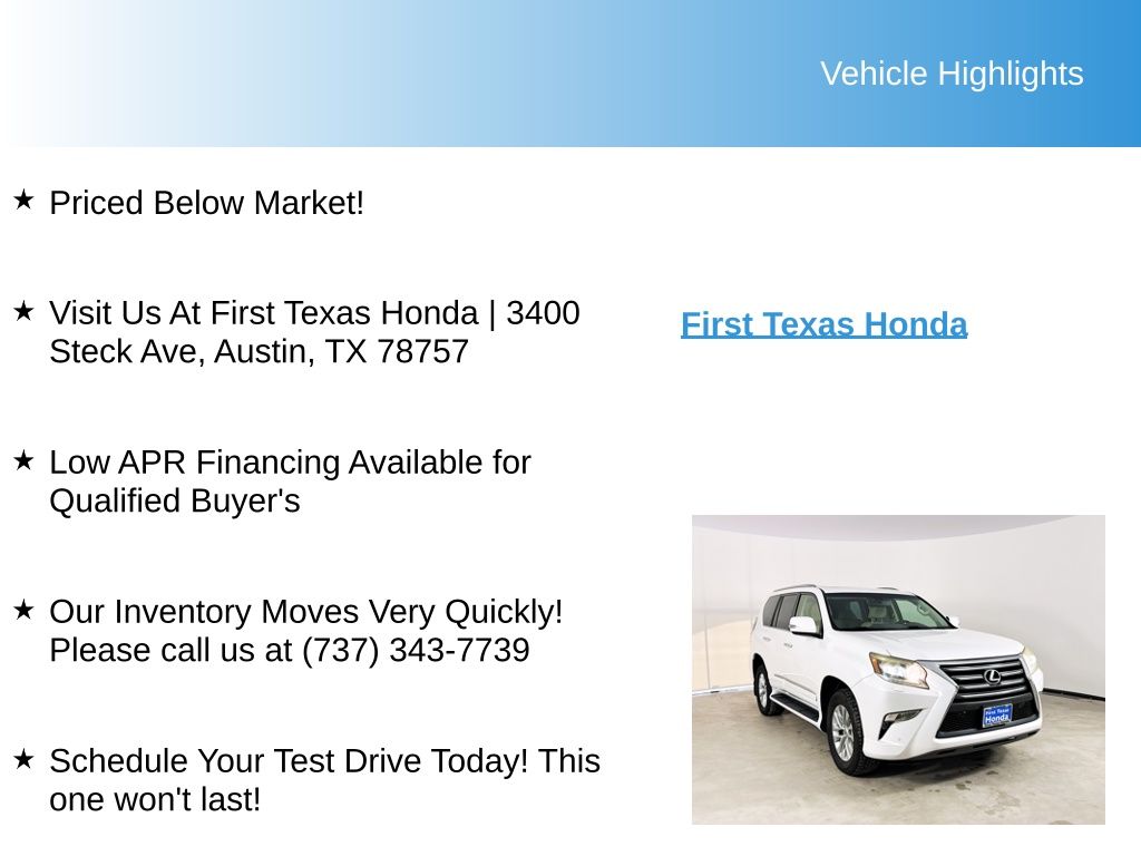 Used Car 2014 Lexus Gx  460 For Sale Under $25,000 In Austin, Texas