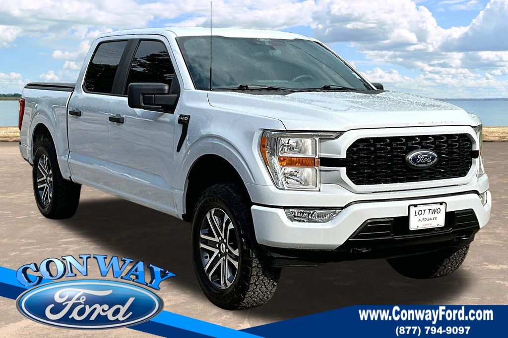 White Metallic 2021 Ford F-150 Pickup Truck Four-Wheel Drive Automatic