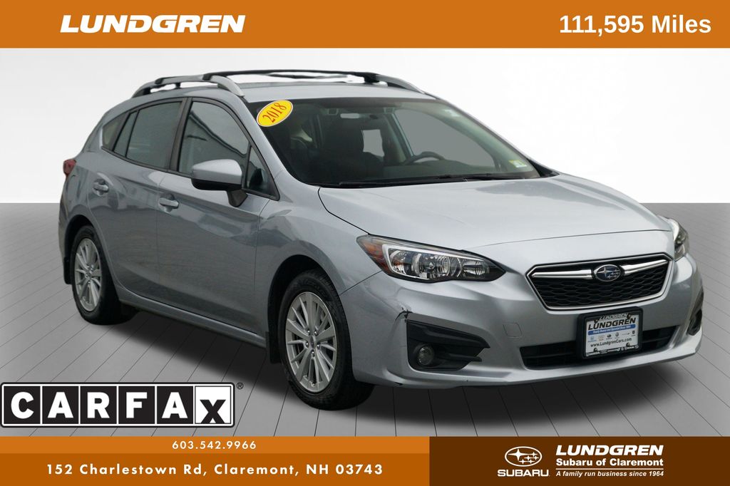 Ice Silver Metallic 2018 Subaru Impreza Hatchback All-Wheel Drive Continuously Variable Transmission