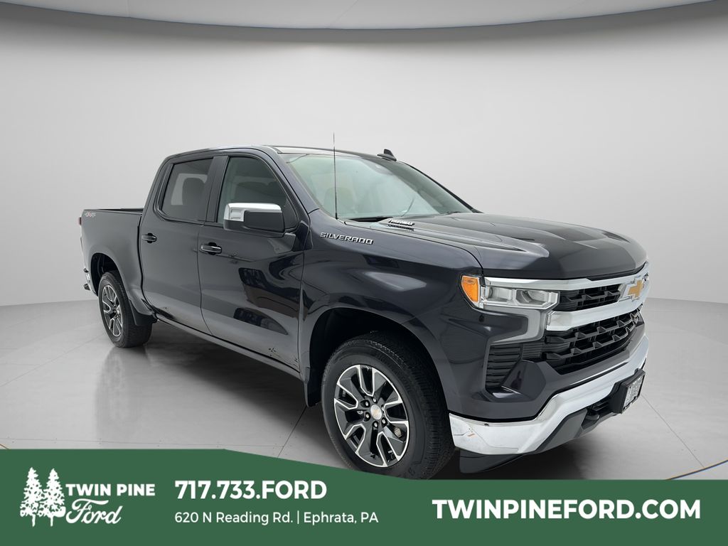 Dark Ash Metallic 2024 Chevrolet Silverado 1500 Pickup Truck Four-Wheel Drive 8-Speed Automatic