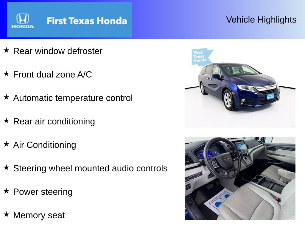 Used Car 2019 Honda Odyssey  Ex-l For Sale Under $25,000 In Austin, Texas