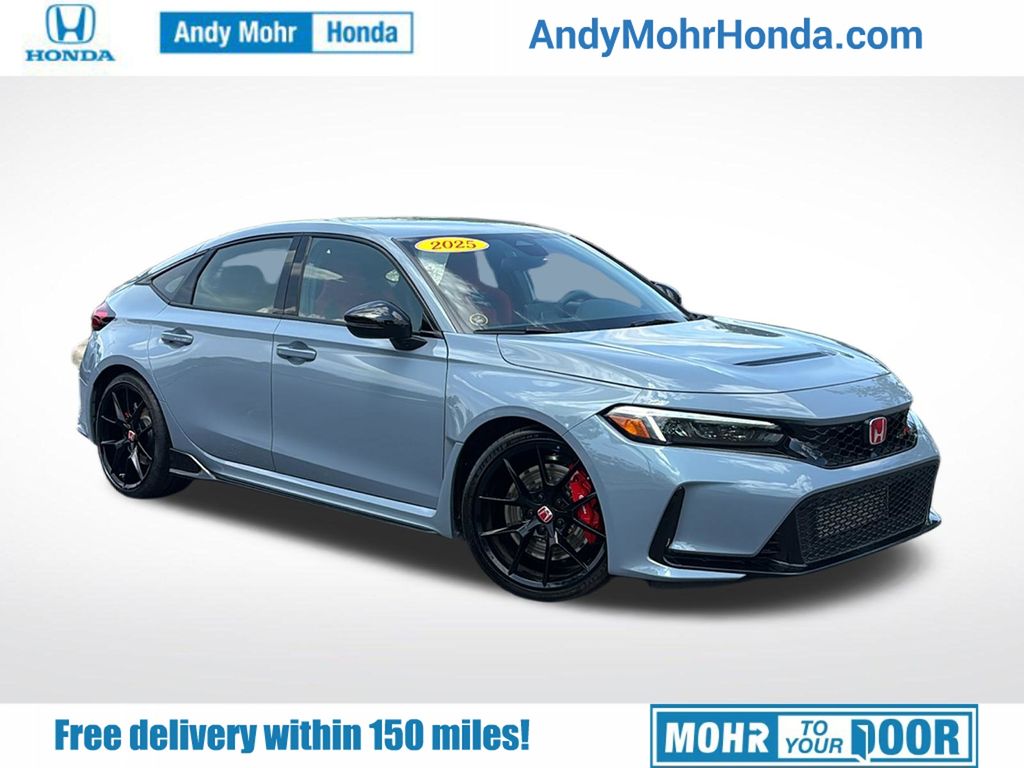 Sonic Gray Pearl 2025 Honda Civic Type R Hatchback Front-Wheel Drive 6-Speed Manual