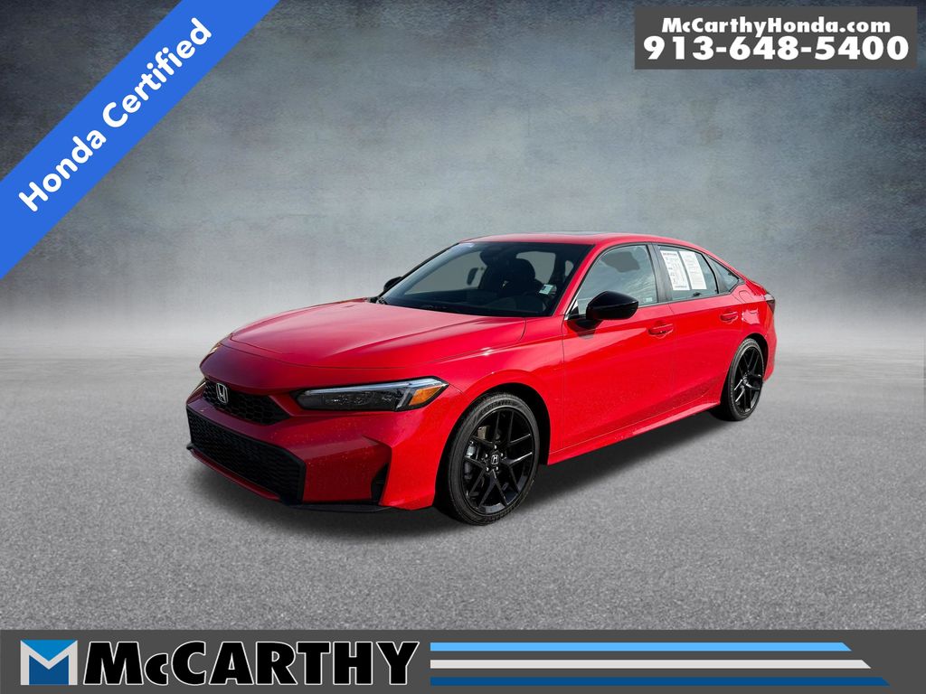 Rallye Red 2026 Honda Civic Hybrid Sedan Front-Wheel Drive Continuously Variable Transmission