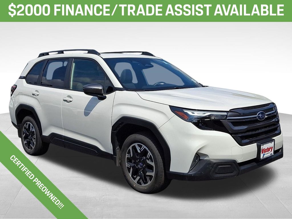 Crystal White Pearl 2025 Subaru Forester SUV / Crossover All-Wheel Drive Continuously Variable Transmission
