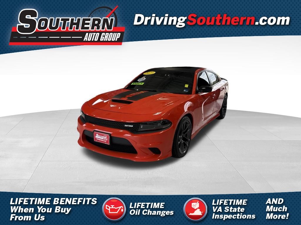 Go Mango! 2023 Dodge Charger Sedan Rear-Wheel Drive 8-Speed Automatic
