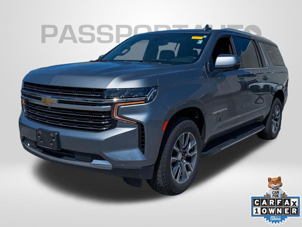 Gray (Satin Steel Metallic) 2021 Chevrolet Suburban SUV / Crossover Four-Wheel Drive Automatic
