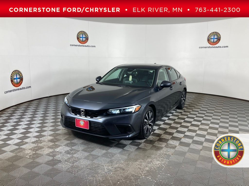 Gray 2024 Honda Civic Hatchback EX-L FWD Hatchback Front-Wheel Drive Continuously Variable Transmission