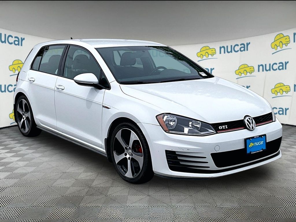 Pure White 2017 Volkswagen Golf GTI 2.0T S 4-Door FWD Hatchback Front-Wheel Drive 6-Speed Manual