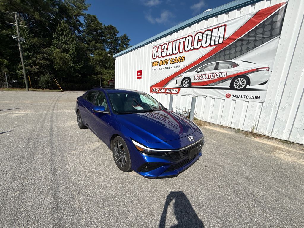 Intense Blue 2024 Hyundai Elantra Sedan Front-Wheel Drive Continuously Variable Transmission