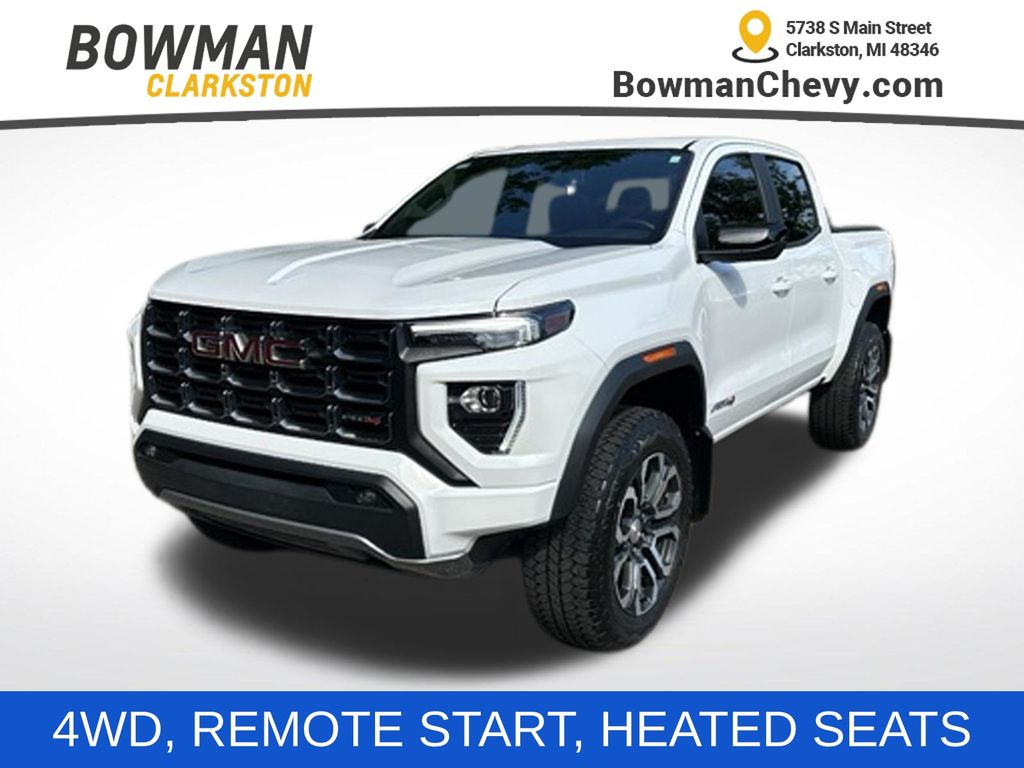 Summit White 2023 GMC Canyon Pickup Truck Four-Wheel Drive 8-Speed Automatic