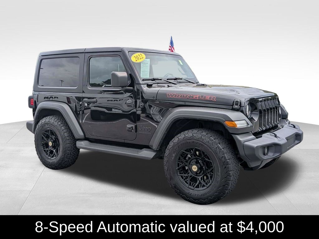 Black Clearcoat 2022 Jeep Wrangler Sport S 4WD SUV / Crossover Four-Wheel Drive 8-Speed Automatic