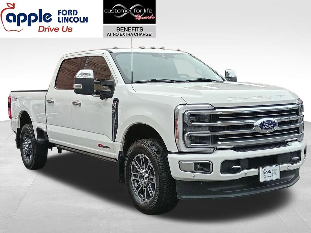 White Metallic 2024 Ford F-250 Super Duty Limited Crew Cab 4WD Pickup Truck Four-Wheel Drive Automatic