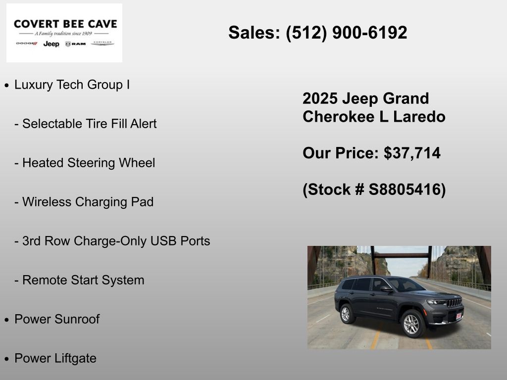 New Car 2025 Jeep Grand Cherokee L  For Sale Under $40,000 In Austin, Texas
