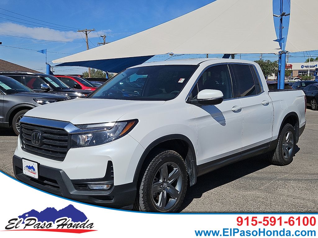 Platinum White Pearl 2023 Honda Ridgeline RTL AWD Pickup Truck All-Wheel Drive 9-Speed Automatic