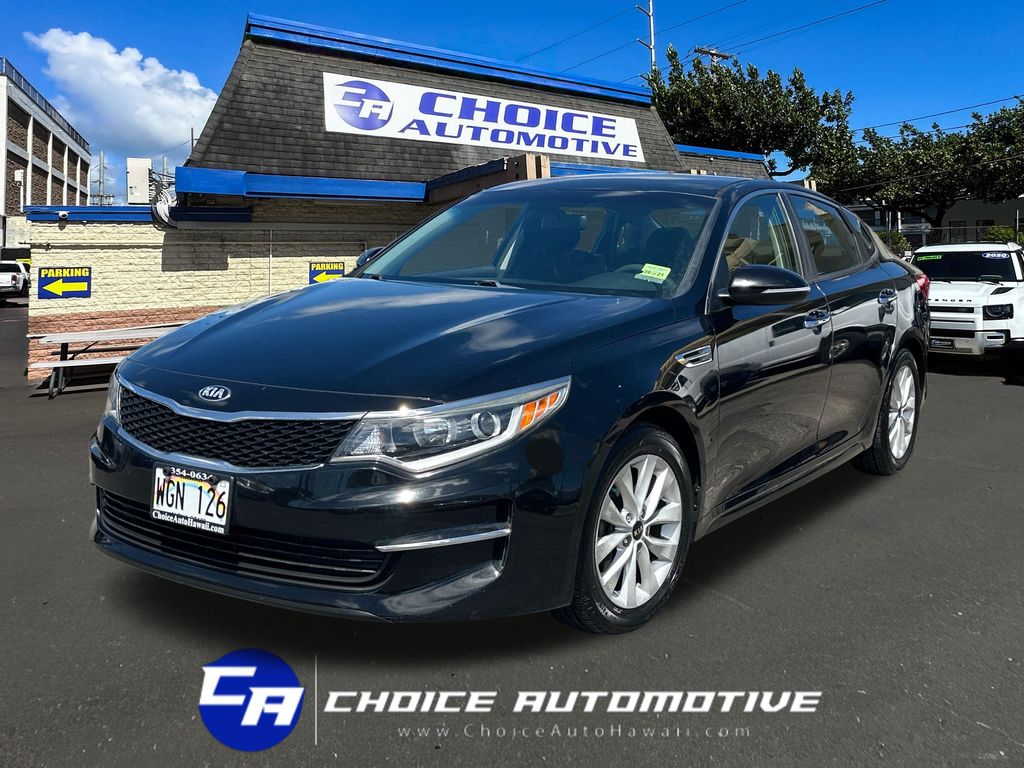 Ebony Black 2016 Kia Optima Sedan Front-Wheel Drive 6-Speed Automatic