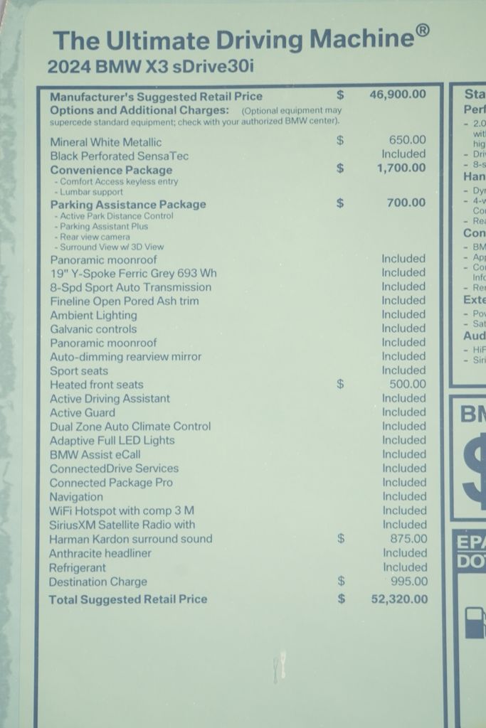 2024 BMW X3 sDrive30i 8