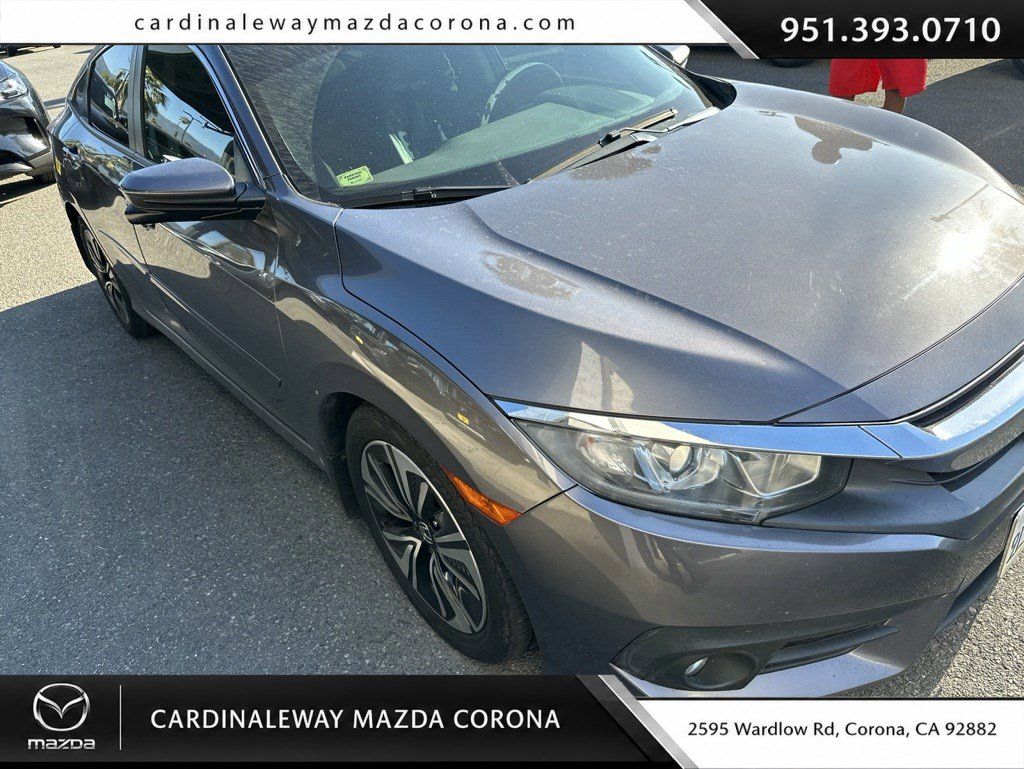 Gray (Modern Steel Metallic) 2017 Honda Civic EX-T Sedan Front-Wheel Drive Continuously Variable Transmission