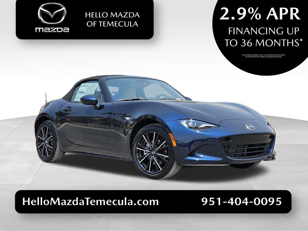 Deep Crystal Blue Mica 2025 Mazda MX-5 Miata Grand Touring RWD Convertible Rear-Wheel Drive 6-Speed Manual