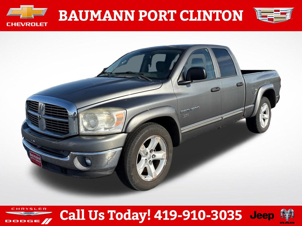 Mineral Gray Metallic 2007 Dodge RAM 1500 SLT Quad Cab RWD Pickup Truck Rear-Wheel Drive 5-Speed Automatic