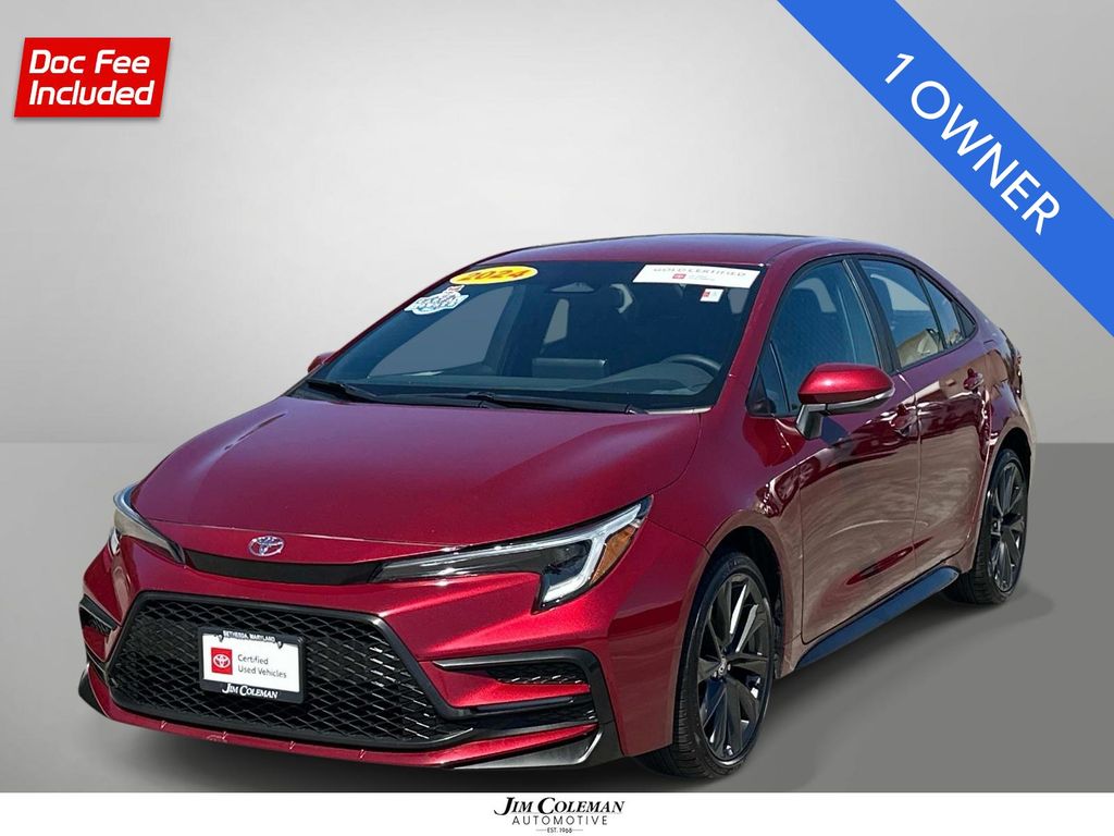 Red (Ruby Flare Pearl) 2024 Toyota Corolla Sedan Front-Wheel Drive Continuously Variable Transmission