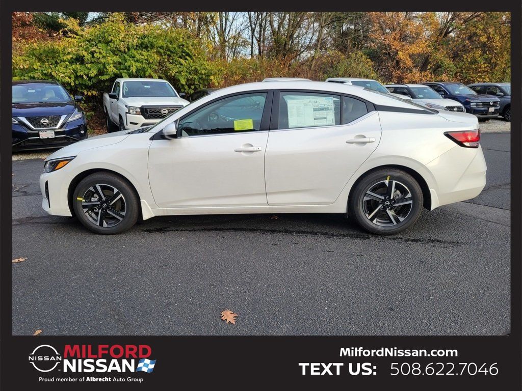 White (Fresh Powder) 2025 Nissan Sentra SV FWD Sedan Front-Wheel Drive Continuously Variable Transmission