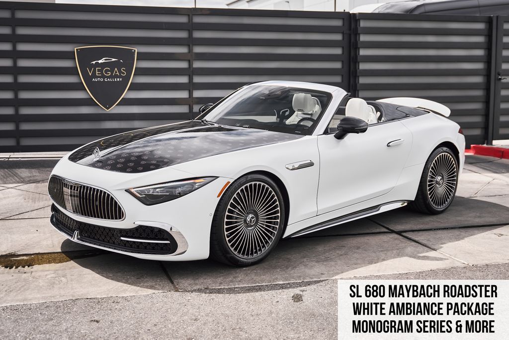 MANUFAKTUR Moonlight White Magno 2026 Mercedes-Benz SL-Class Mercedes-Maybach SL 680 Monogram Series 4MATIC Convertible All-Wheel Drive 9-Speed Automatic