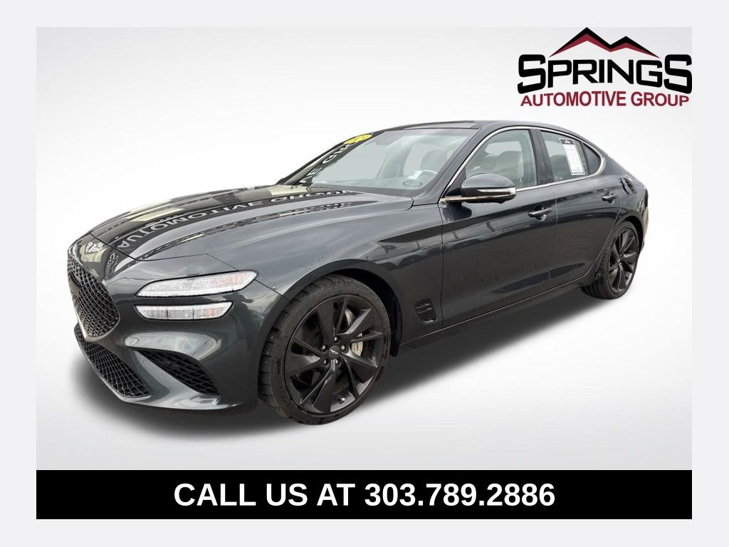 Blue 2023 Genesis G70 3.3T RWD Sedan Rear-Wheel Drive 8-Speed Automatic