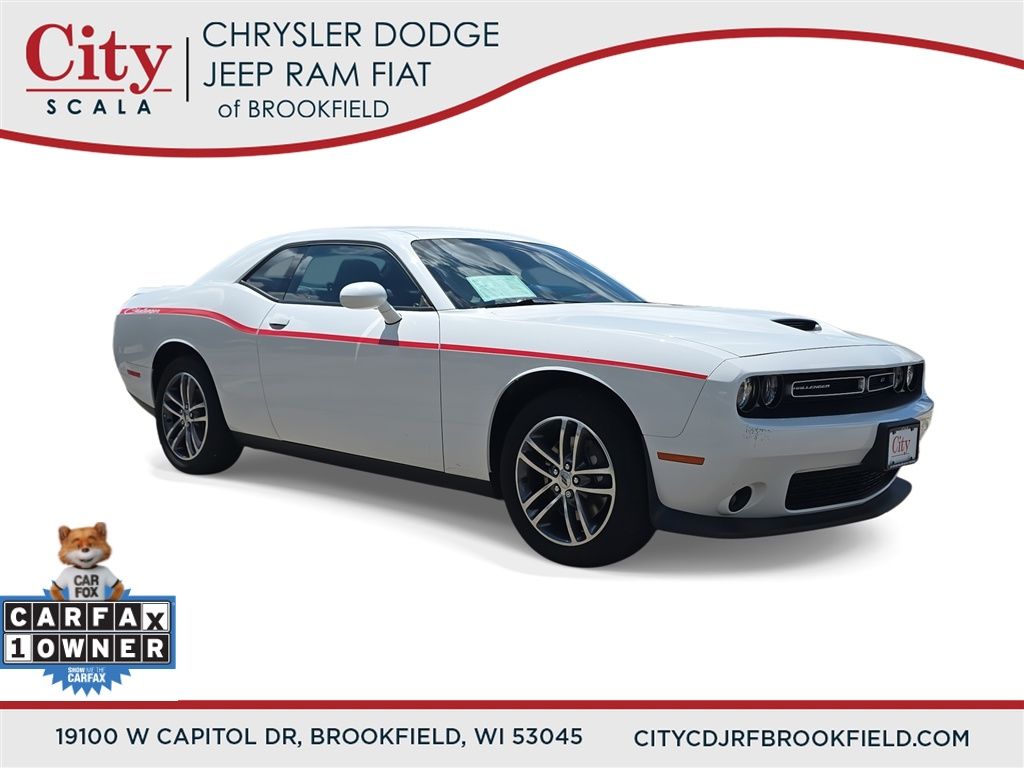 White Knuckle Clearcoat 2019 Dodge Challenger Coupe All-Wheel Drive 8-Speed Automatic