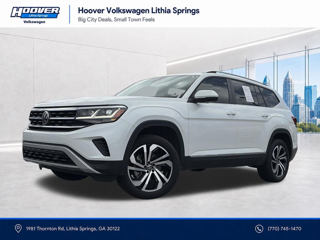 Pure White 2023 Volkswagen Atlas SUV / Crossover All-Wheel Drive 8-Speed Automatic