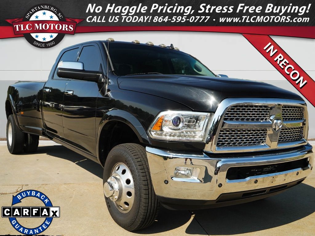 Brilliant Black Crystal Pearlcoat 2017 RAM 3500 Pickup Truck Four-Wheel Drive 6-Speed Automatic