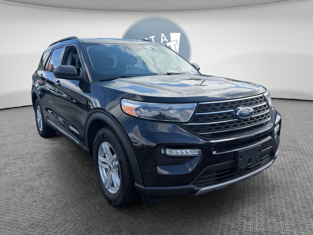 Black Metallic 2021 Ford Explorer SUV / Crossover All-Wheel Drive Automatic