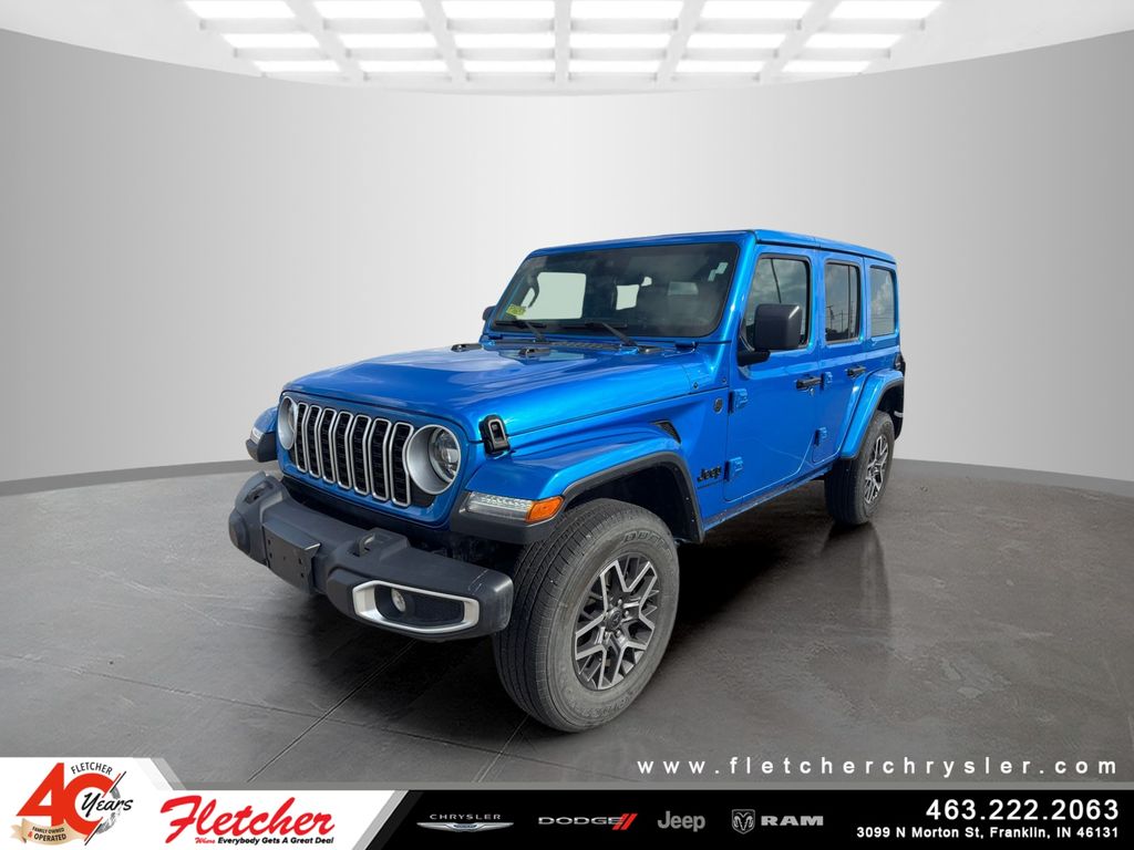 Hydro Blue Pearl Coat 2025 Jeep Wrangler Sahara 4-Door 4WD SUV / Crossover Four-Wheel Drive 8-Speed Automatic