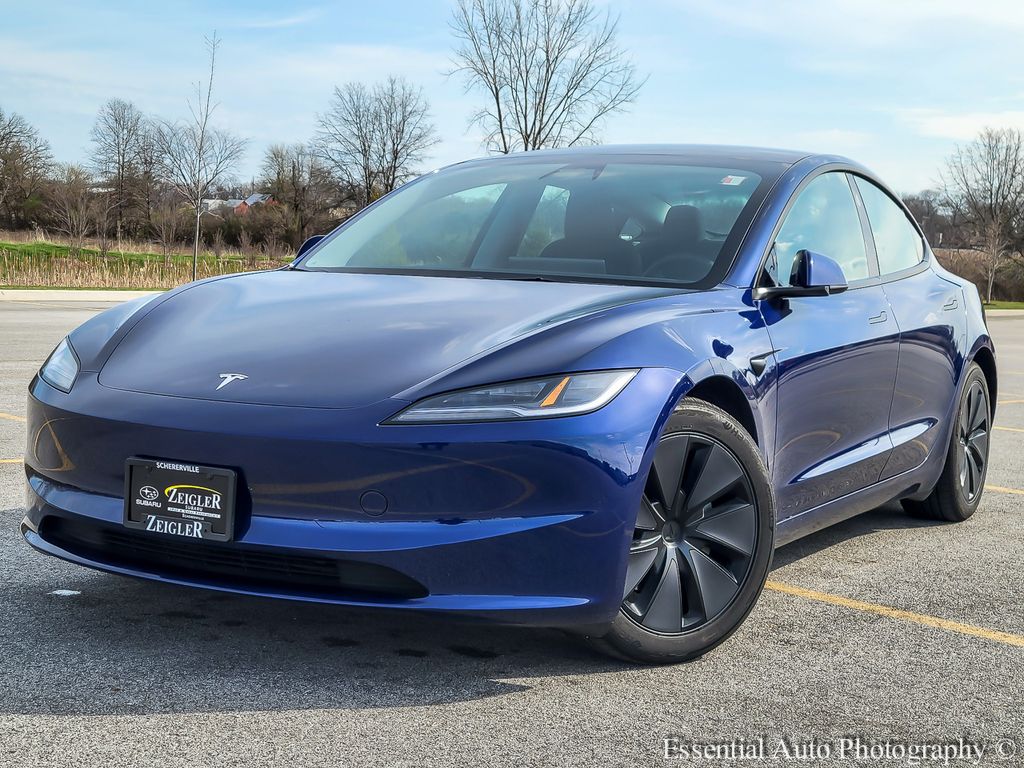 Blue 2024 Tesla Model 3 Long Range AWD Sedan All-Wheel Drive 1-Speed Automatic