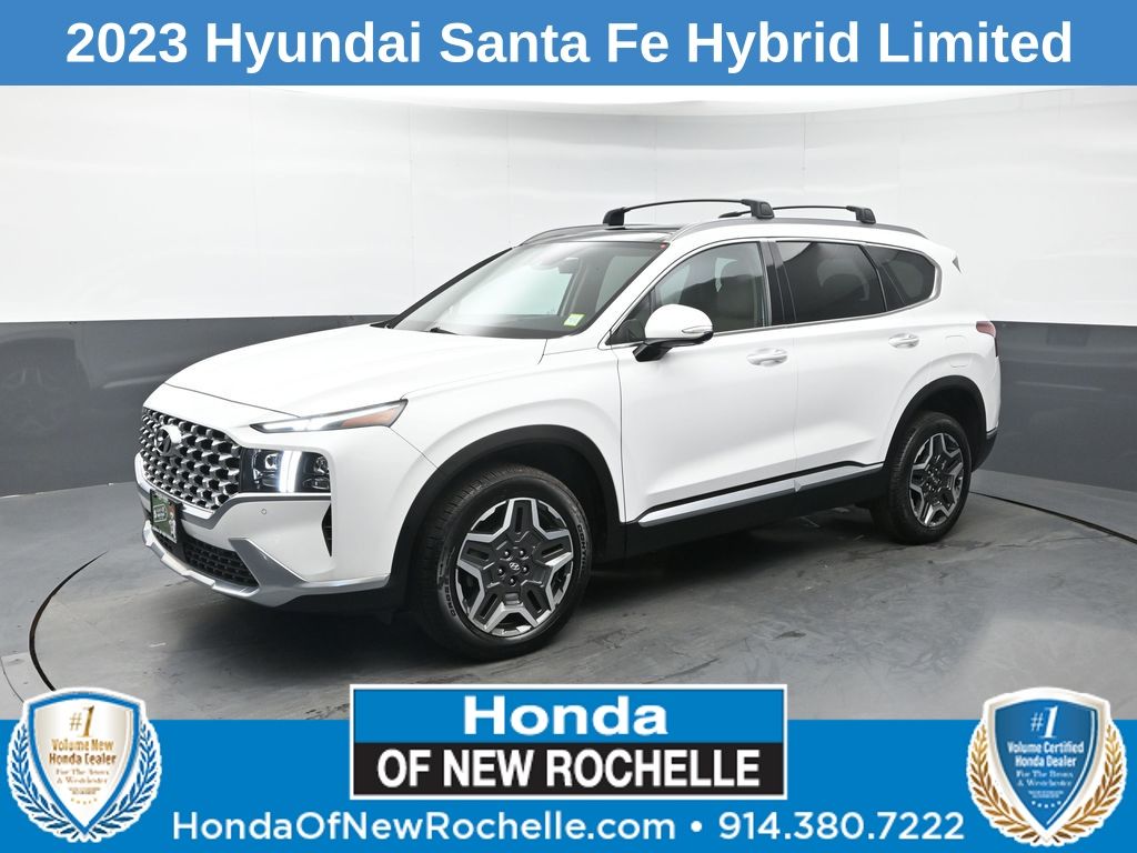 Serenity White Pearl 2023 Hyundai Santa Fe Hybrid SUV / Crossover All-Wheel Drive 6-Speed Automatic