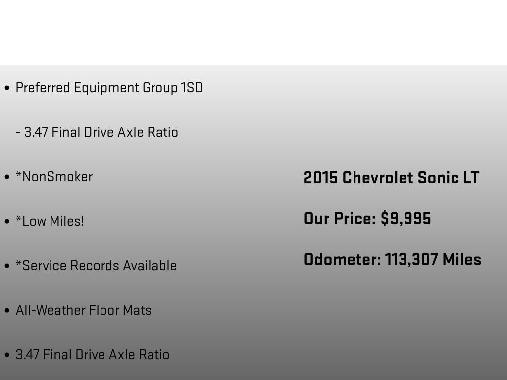 2015 Chevrolet Sonic LT - 5