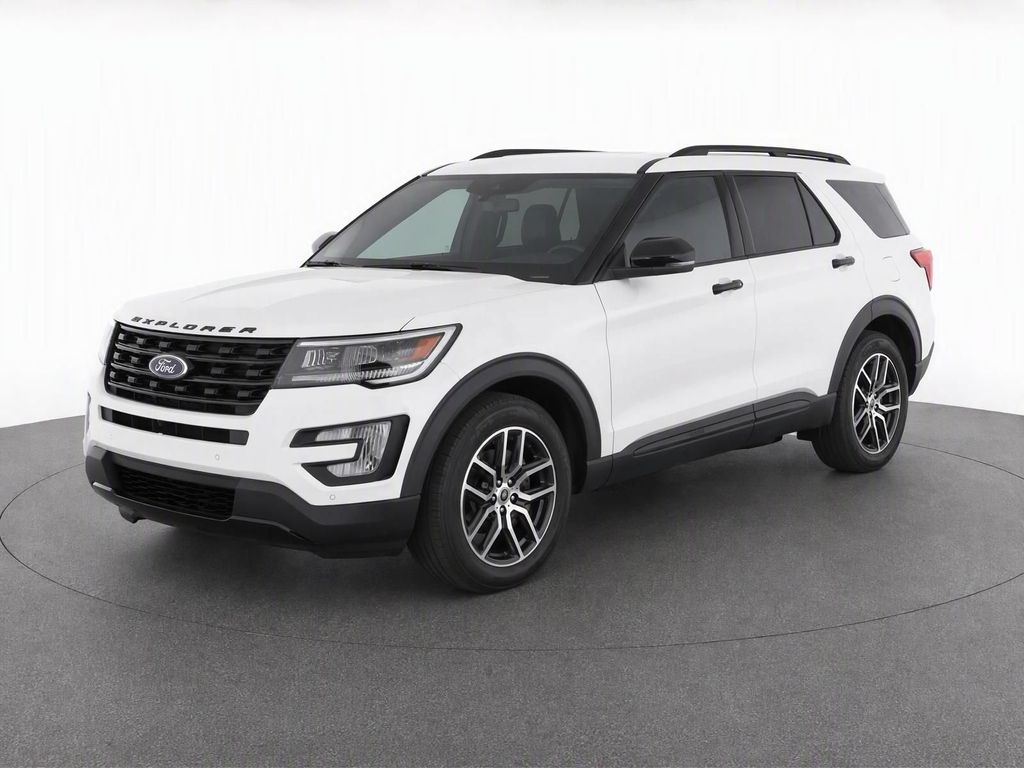 Used 2017 White Platinum Clearcoat Metallic Ford Sport image 2