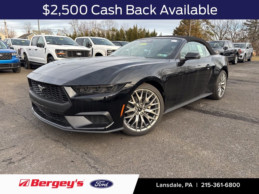 Shadow Black 2026 Ford Mustang Convertible Rear-Wheel Drive Automatic