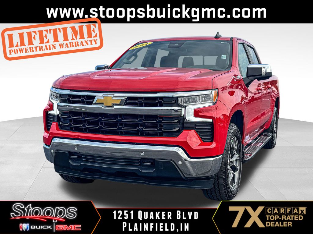Red Hot 2024 Chevrolet Silverado 1500 LT Crew Cab 4WD Pickup Truck Four-Wheel Drive Automatic