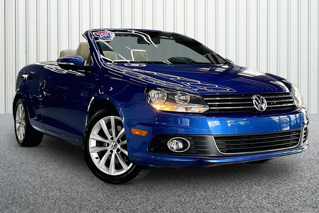 Horizon Blue Metallic 2012 Volkswagen Eos Convertible Front-Wheel Drive 6-Speed Dual Clutch