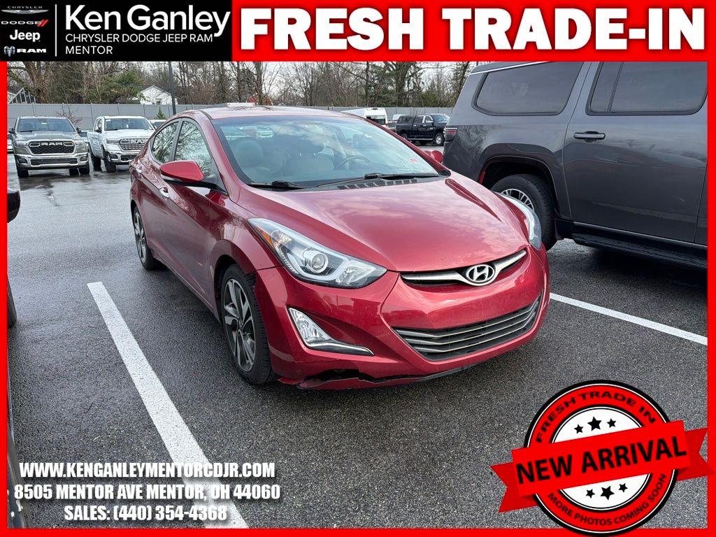Venetian Red 2015 Hyundai Elantra Limited FWD Sedan Front-Wheel Drive 6-Speed Automatic
