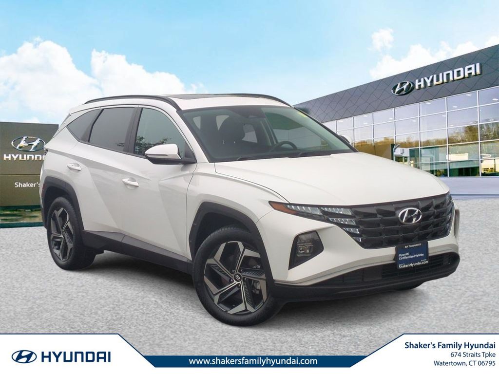 Serenity White Pearl 2023 Hyundai Tucson SUV / Crossover All-Wheel Drive 8-Speed Automatic