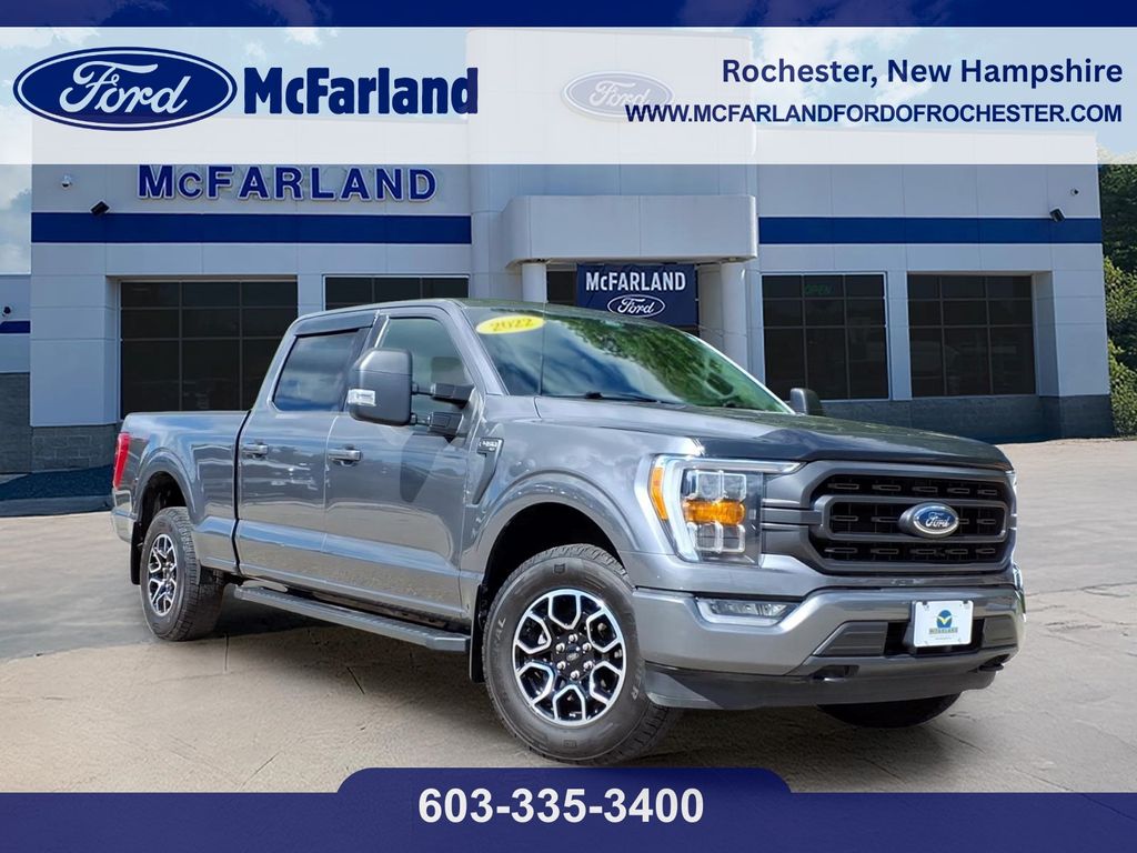 Gray 2022 Ford F-150 Pickup Truck Four-Wheel Drive Automatic