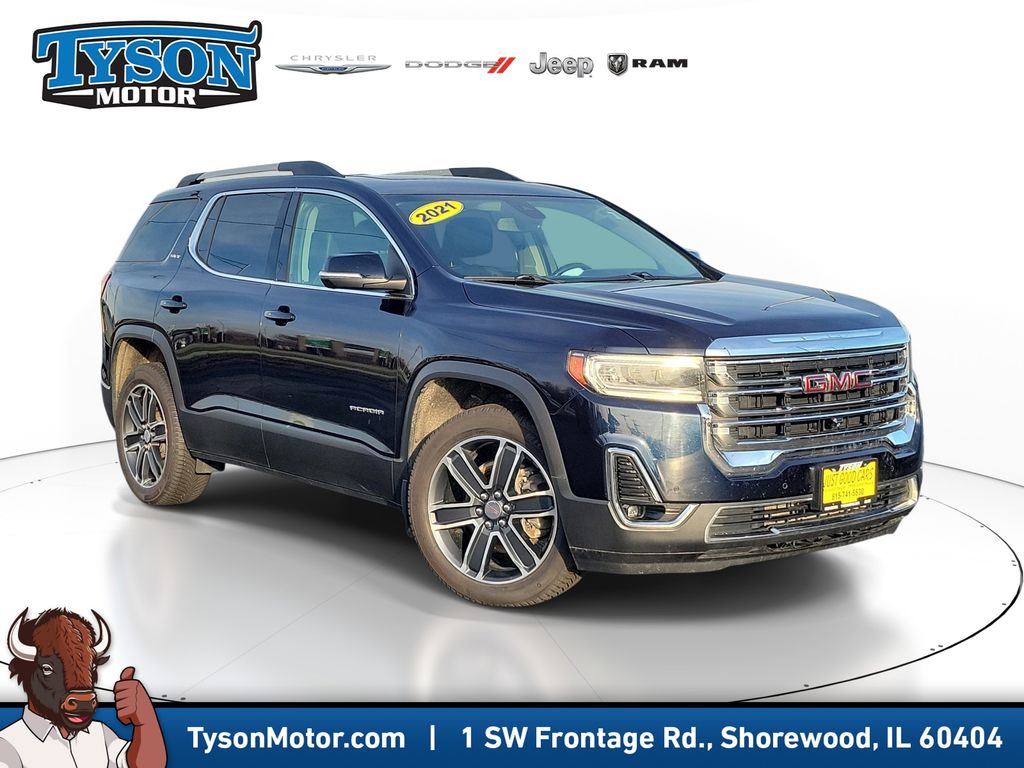 Midnight Blue Metallic 2021 GMC Acadia SLT AWD SUV / Crossover Four-Wheel Drive 9-Speed Automatic
