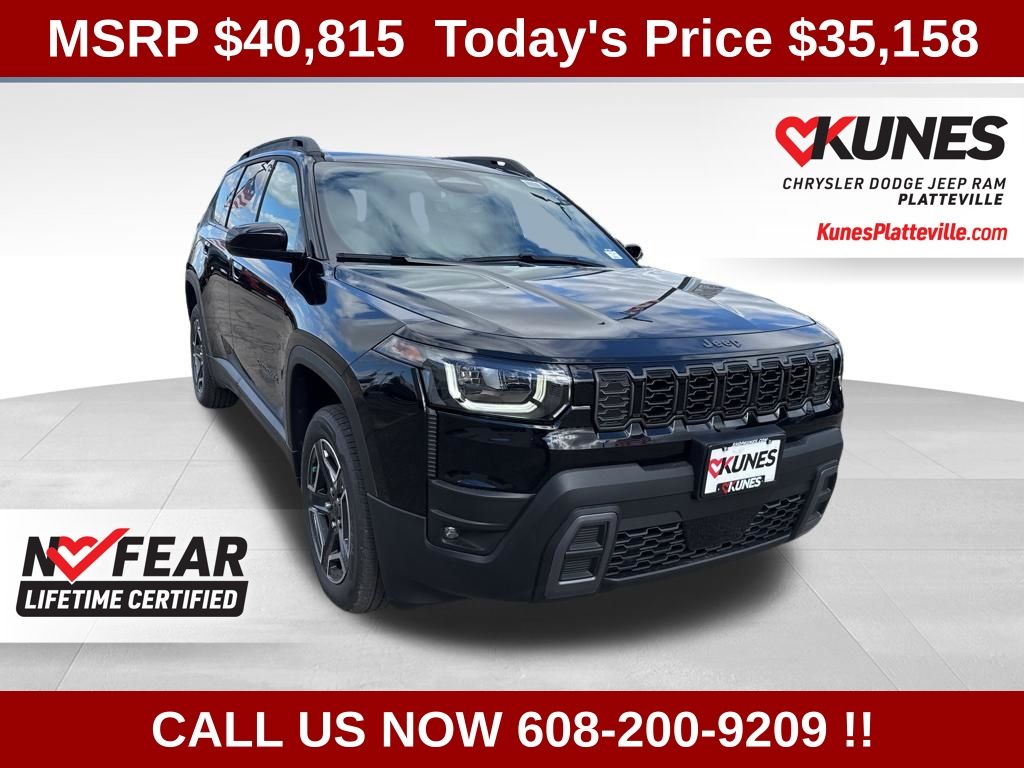 Diamond Black Crystal Pearlcoat 2026 Jeep Cherokee Laredo 4WD SUV / Crossover Four-Wheel Drive Continuously Variable Transmission