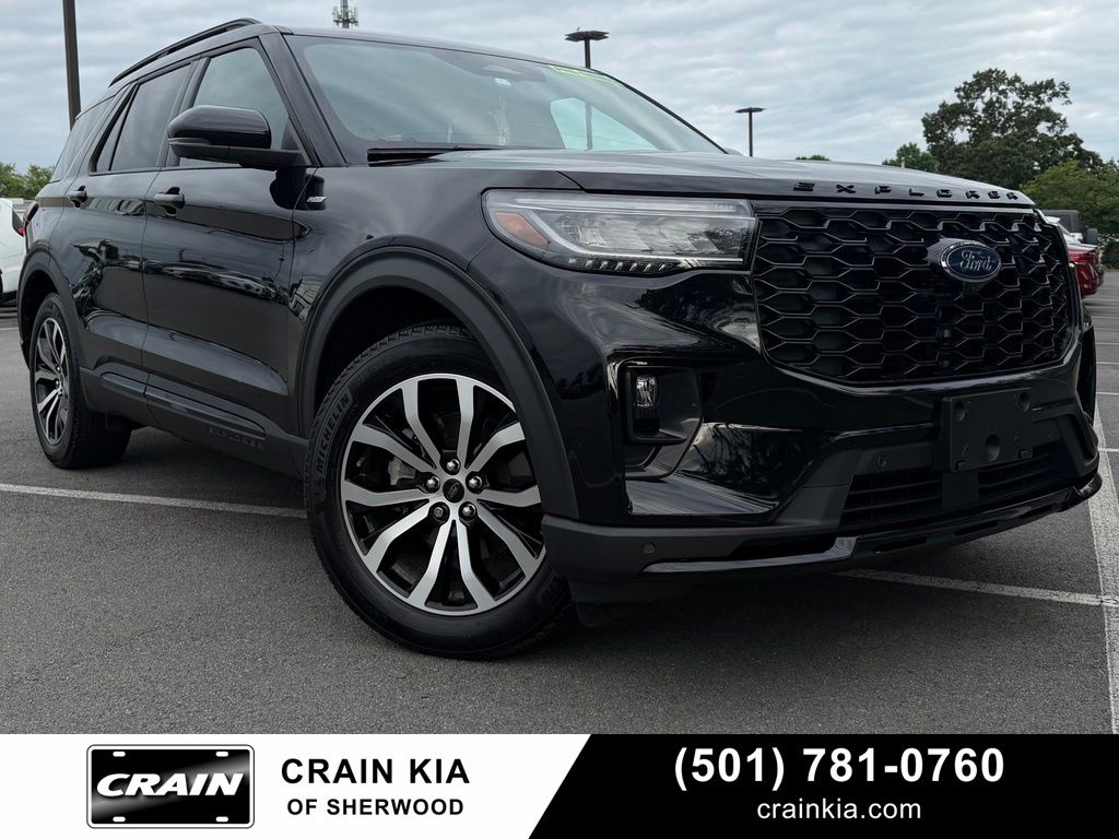 Agate Black Metallic 2025 Ford Explorer SUV / Crossover Rear-Wheel Drive Automatic