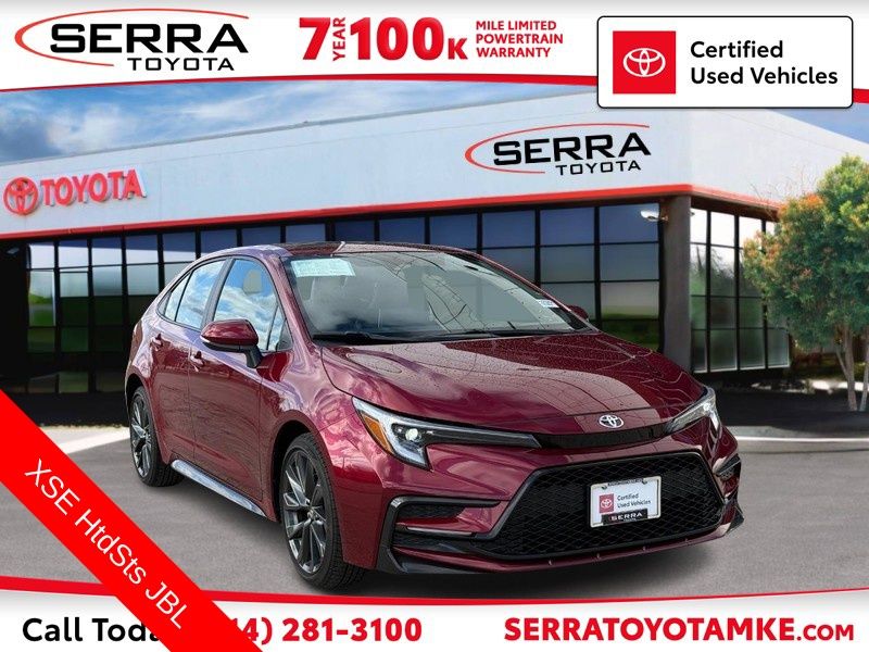 Red (Ruby Flare Pearl) 2025 Toyota Corolla XSE FWD Sedan Front-Wheel Drive Continuously Variable Transmission